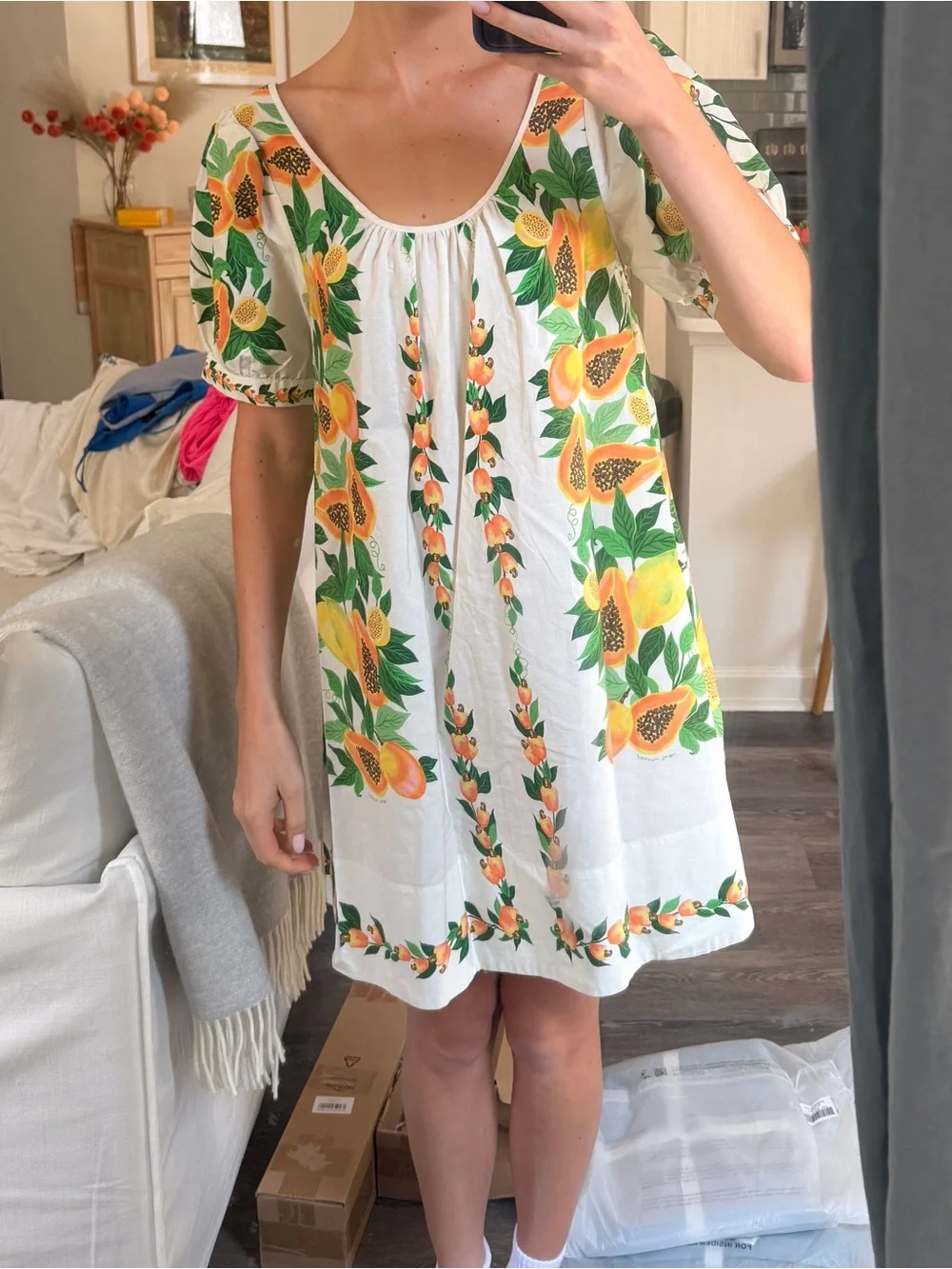 Papaya Salad Mini Dress